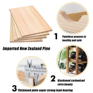 رف النبيذ الخشبي ، رف التخزين الدائم ، مخزن المطبخ ، زخرفة البار ، الحوامل ، الملحقات ، 2 ، 3 طبقات أفضل 10 بار قبو نبيذ للمبيعات - رقم 4