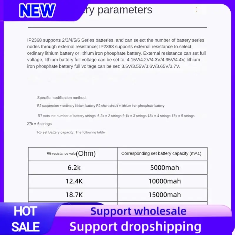 

Подходит для IP2368 двунаправленного модуля быстрой зарядки 100 Вт Buck-Boost Type-C 4S, литиевая батарея, мощная плата быстрой зарядки, Dur