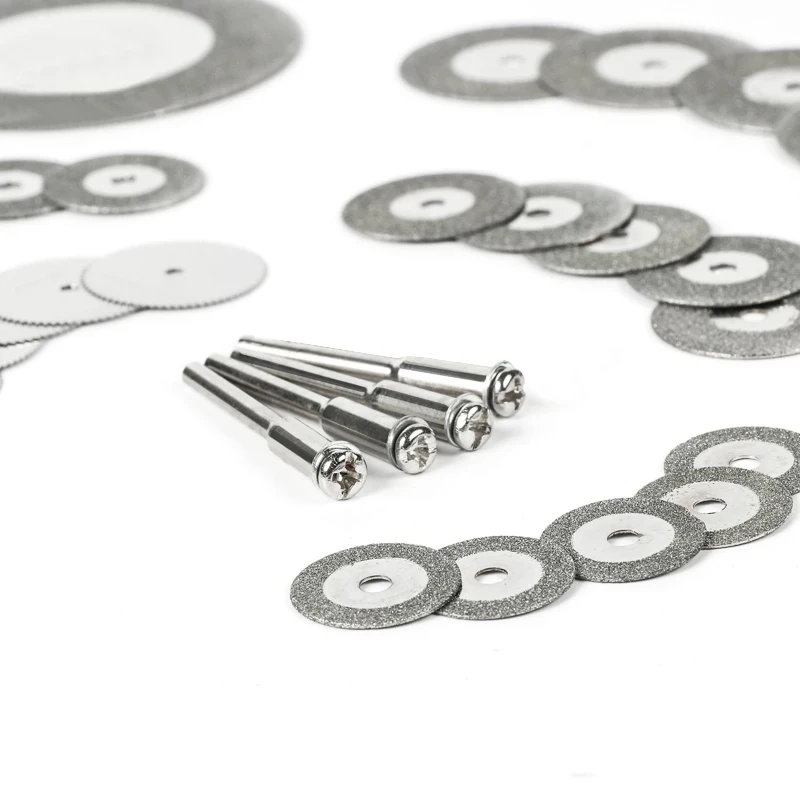 12PCS/Lot Diamond Cutting Disc Wheels Circular Saw Blade for Dremel Mini Drill Mandrel Cutoff Wood Stone Plastic Glass Tile