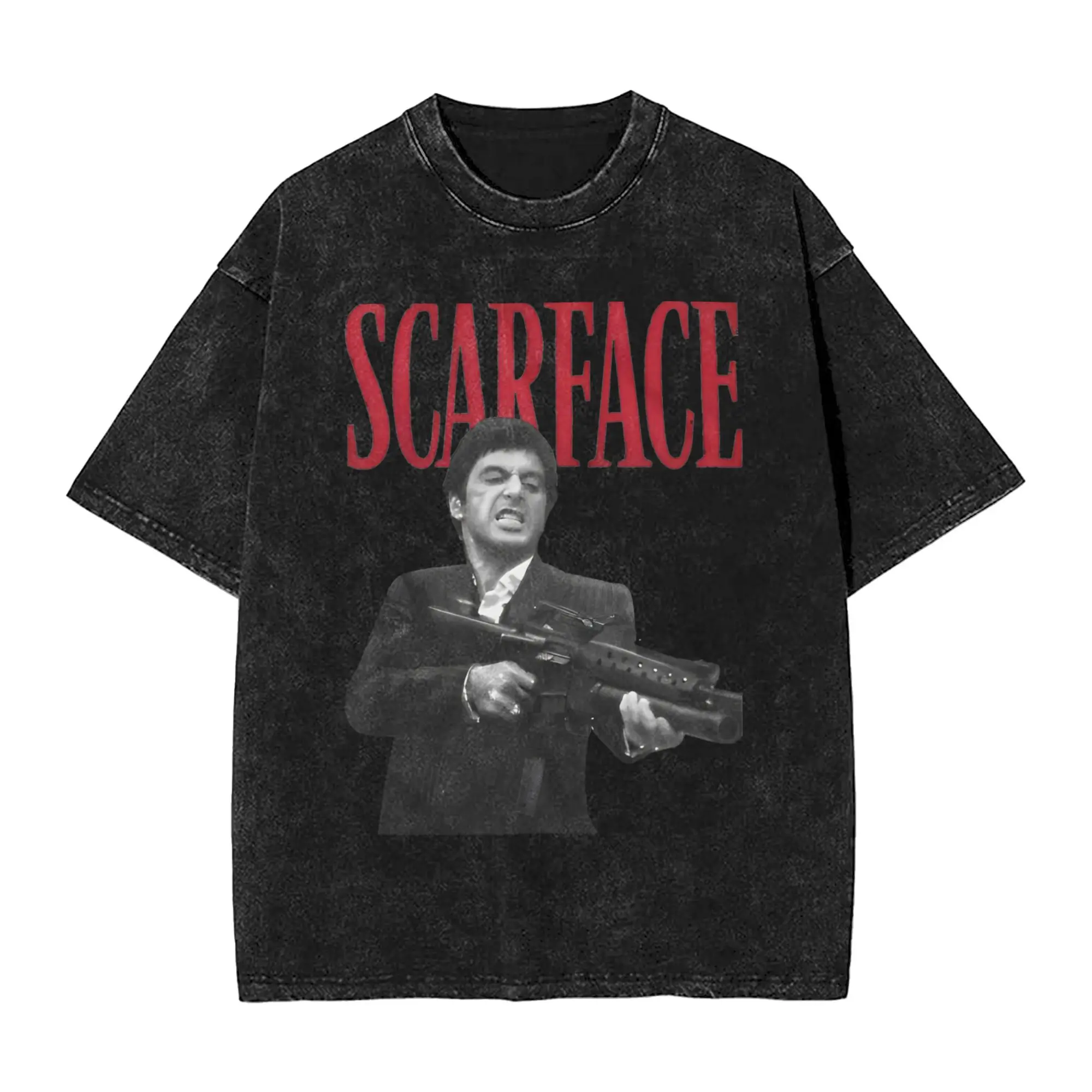 

Movie Scarface Tony Montana T Shirt Men's Pure Cotton Novelty T-Shirt Crewneck Tee Shirt Short Sleeve Clothing Plus Size