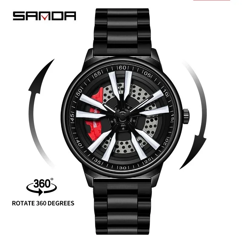 

SANDA P1111 New Luxury Men's Watches Top Brand Fashion Steel Business Quartz Watch Waterproof Wristwatch Clock Relogio Masculino