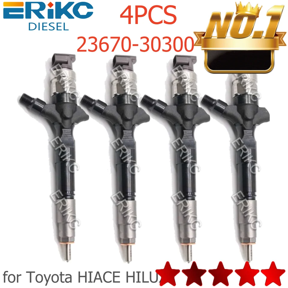 

23670-30300 Diesel Injection Assy 2367030300 Fuel Injector Set 23670 30300 4PCS for DENSO Toyota HIACE HILUX 2.5D 2KD-FTV Nozzle