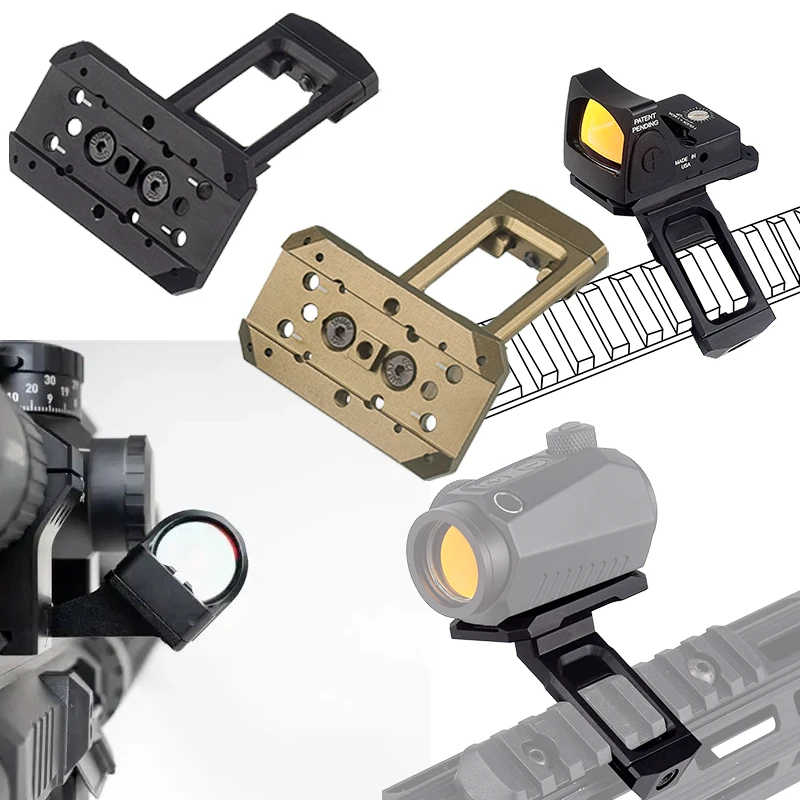 

Тактический оптический боковой металлический кронштейн со смещением 35/45 градусов для T01 T02 RM, базовый кронштейн с красной точкой, универсальный рельс 20 мм