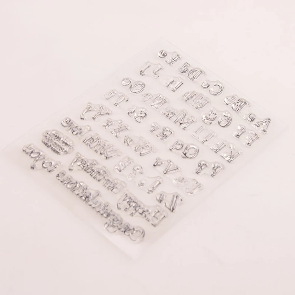 

Clear Stamps for Scrapbooking Photo Album Decor Transparent Silicone Alphabet Seals T1415