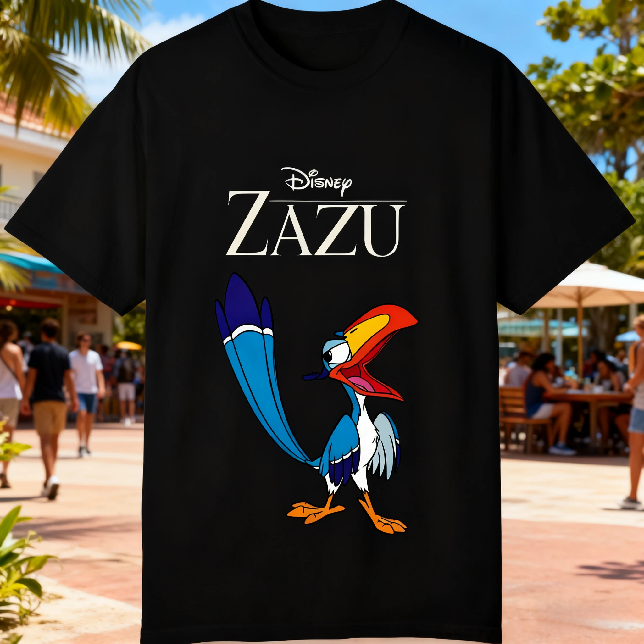 

Летняя мужская коллекция Disney: ярко-красная удобная повседневная футболка из чистого хлопка с мультяшным принтом и короткими рукавами