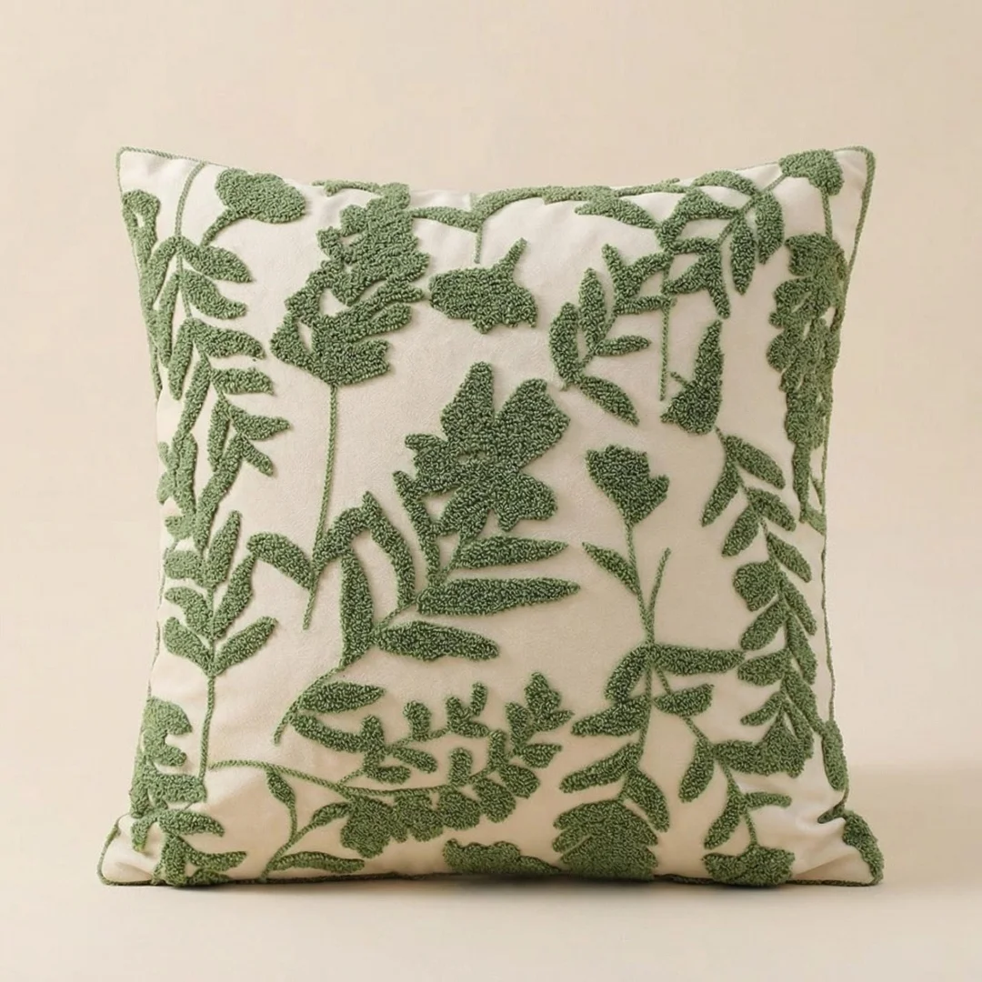Cheese green pillow with core North American pastoral log leisure living room sofa bay window pillow chair pillow