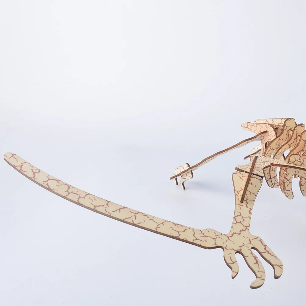 

3D Wooden Pterosaur Jigsaw Puzzle Natural Wood Eco Friendly Educational Craft Kit for Children Builds Spatial Reasoning Motor