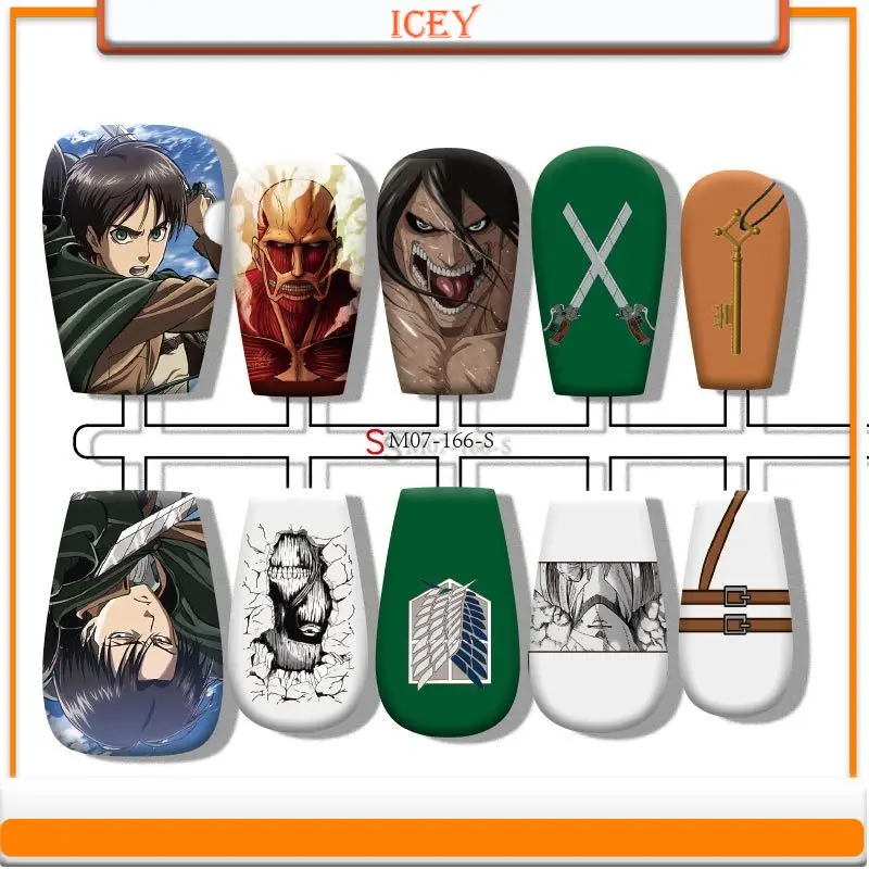 

Icey Beauty Press on Nails Wearing Nail Anime Pain Nail Finished Product with Sealing Layer