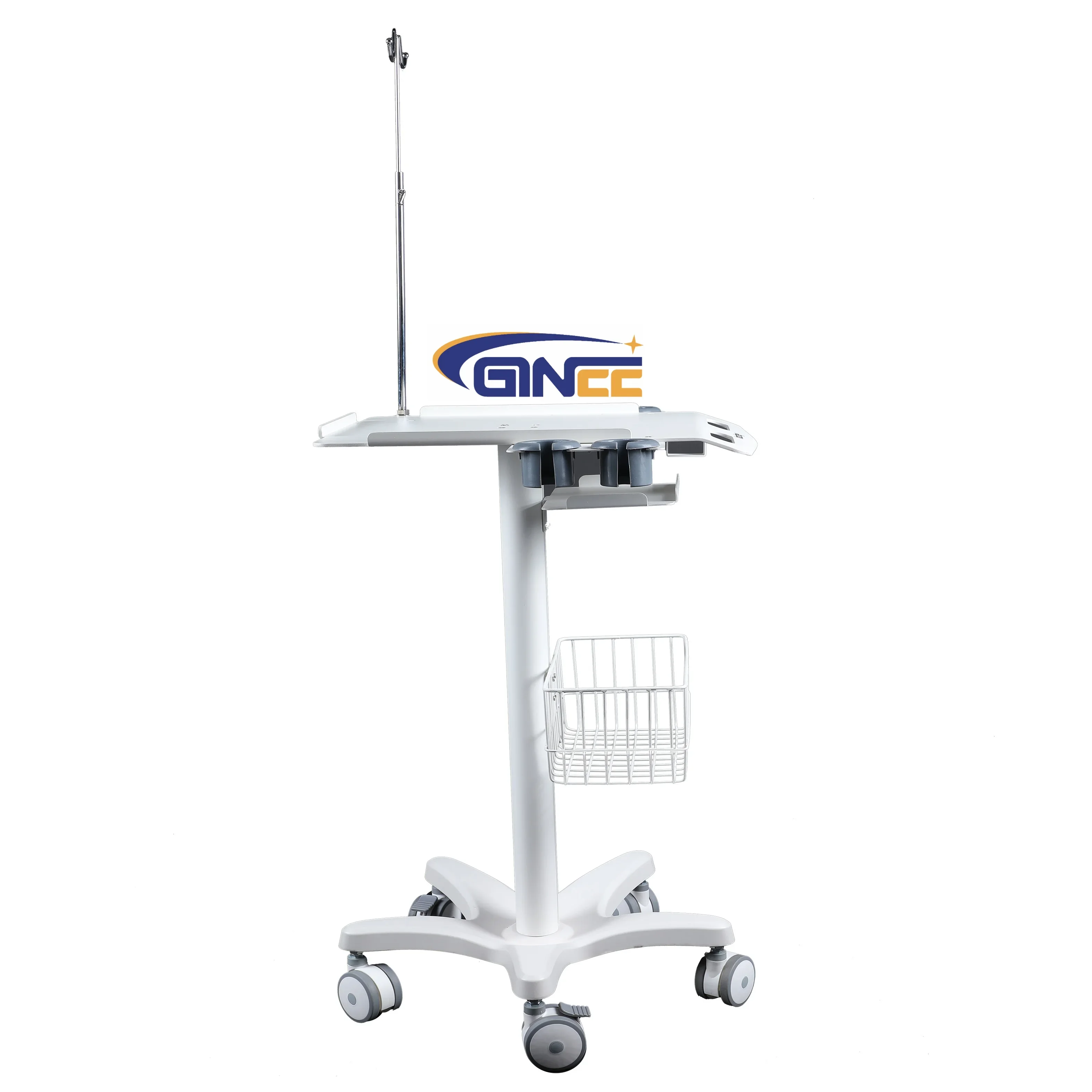 GINEE-Carro de ultrasonido para monitoreo de Hospital Médico, instrumento de monitoreo, carro de máquina de ultrasonido