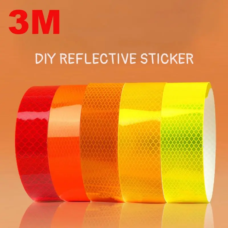 3M Reflective Sticker PVC Night Strong Reflective Strip Auto Electric Vehicle Motorcycle Warning Reflective Sticker