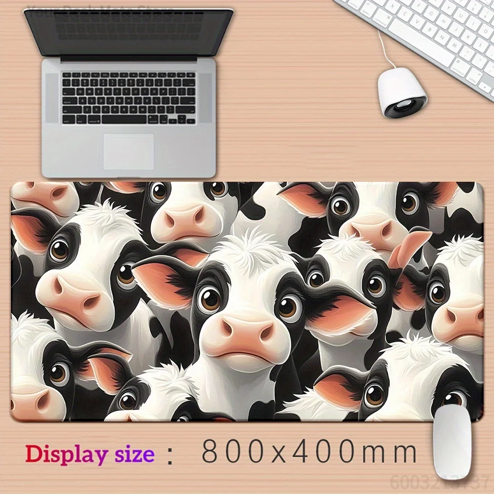 1pc Full of Cute cartoon Cows Printed All over Mousepad, Keyboard Gaming Accessories Mouse Mat,