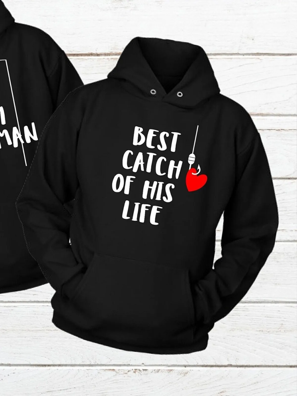 1PC [Couple Style] Casual Fashion Fun Pattern Printed Matching Couple Hoodie Comfortable Loose Valentine's Day Gift Hoodie Tops