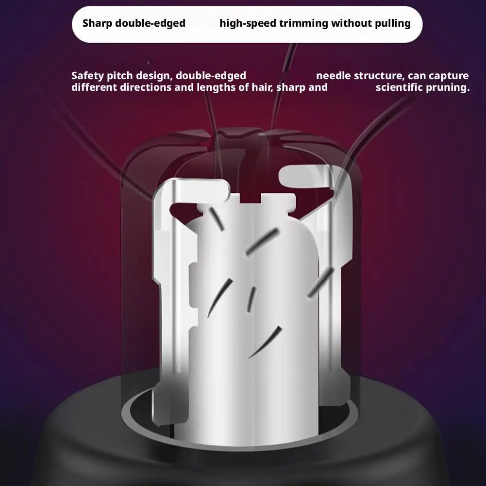 安全で効率的なトリミングのための先端が丸い鼻毛トリマー、ポータブルで防水設計、男性と女性に適しています