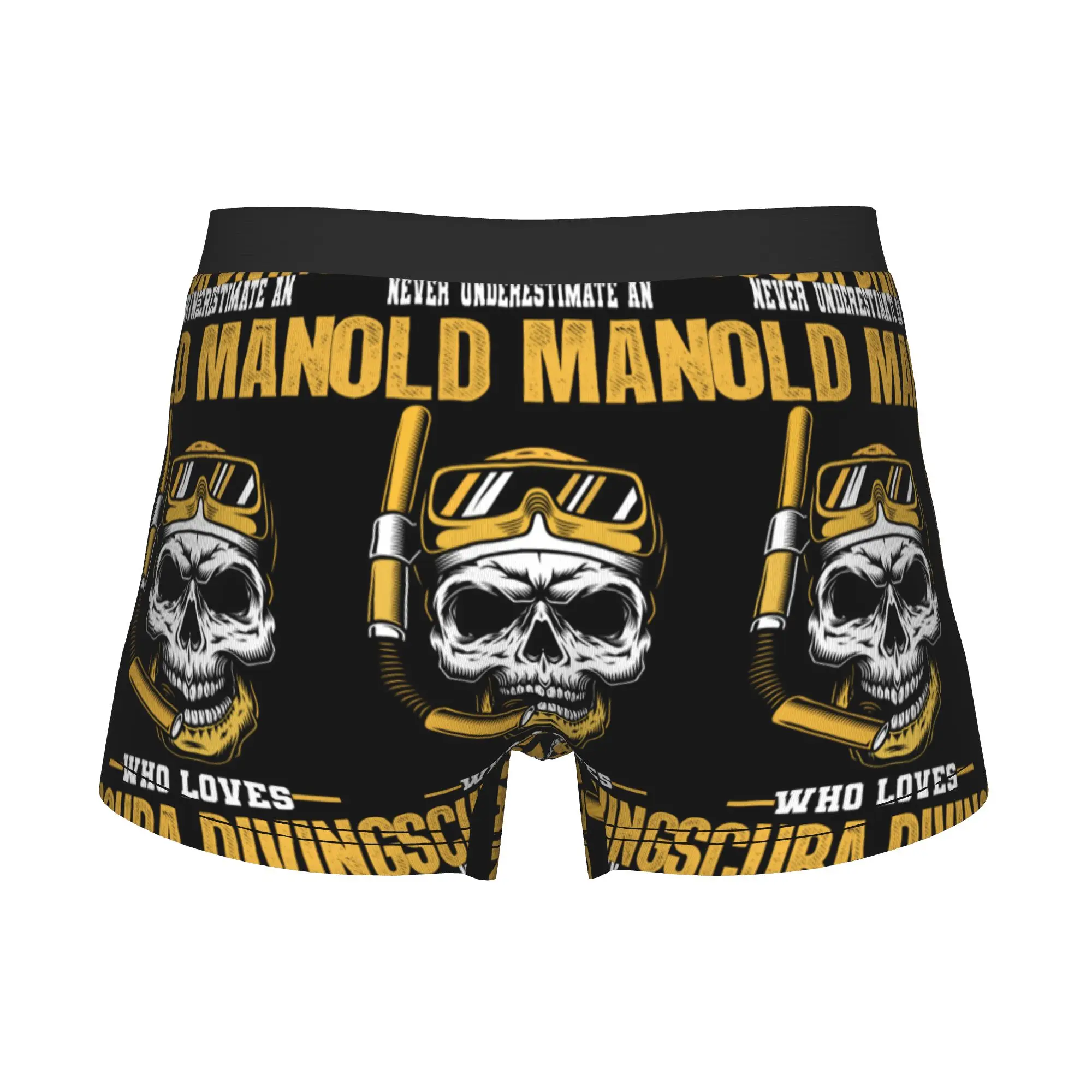 Underestimate Old Scuba Diver Underwear Men Print Diving  Boxer Shorts Panties Briefs Breathable Underpants