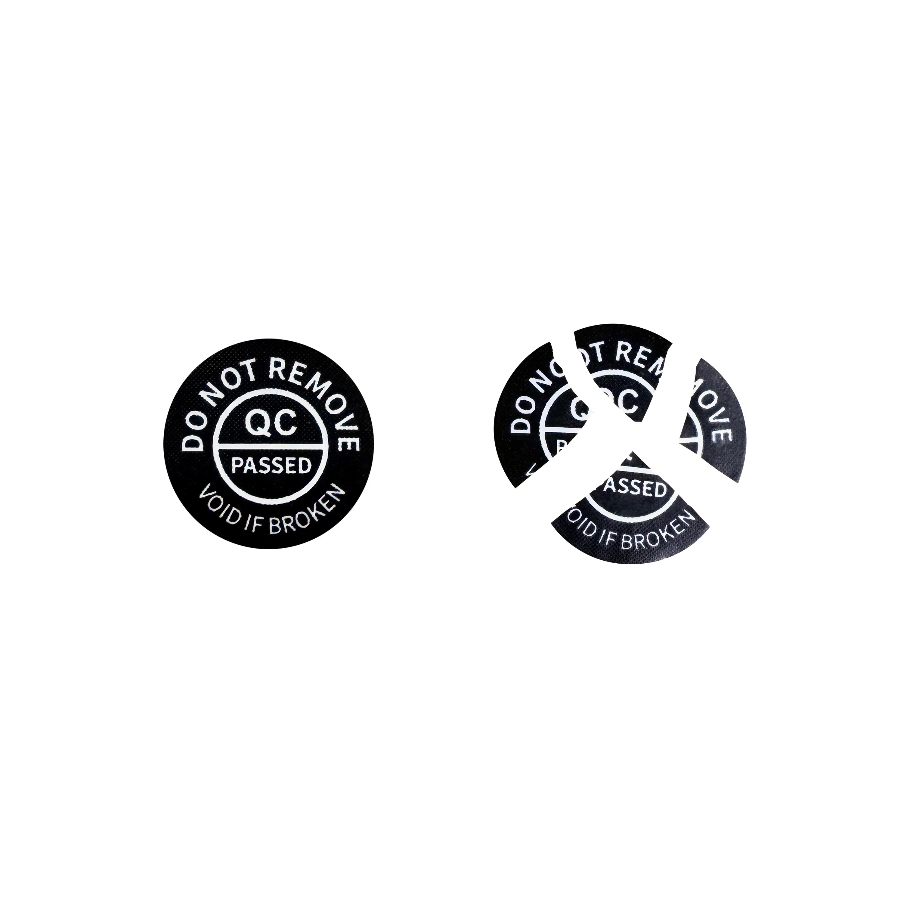 240PCS 10mm round QC PASSED fragile sticker VOID IF BROKEN tamper proof security seal electronic device opening warning label