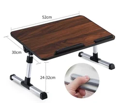 Multi-functional Folding Laptop Stand Holder Study Table Desk Wooden Foldable Computer Desk for Bed Sofa Tea Serving Table Stand