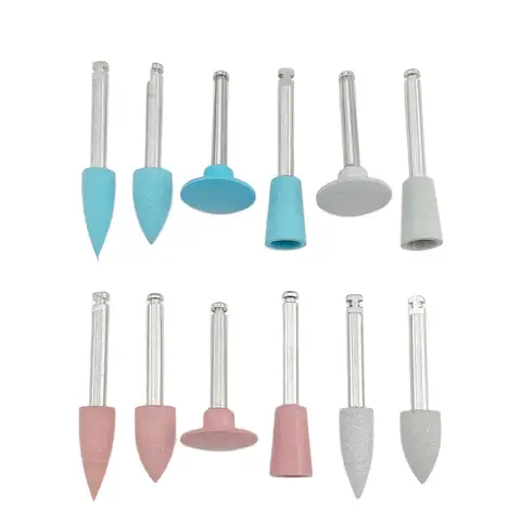 WELLCK Dental Silicone Grinding Heads Teeth Polisher for Low-speed Machine Polishing Dental Tools Dentistry Lab 12pcs/10pcs/Pack