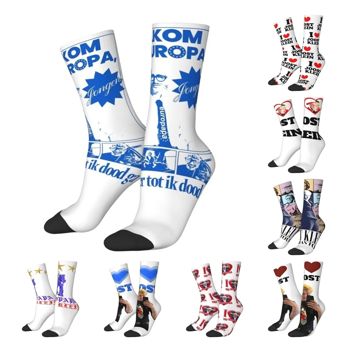 

Harajuku Men Women Socks Joost Klein Eurovisions Song Contest 2024 The Netherlands Merch Cute Graphic Dress Socks All Season