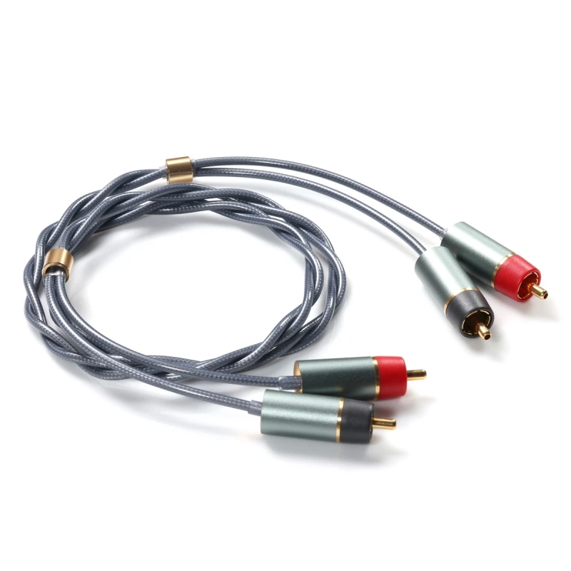 DdHiFi RC30A RC40A RC30B 3.5/4.4 to RCA Dual RCA Shielded Sterling Silver Signal Wire