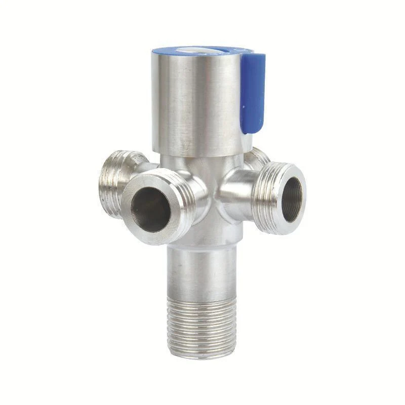 1 Inlet 4 Outlet Stainless Steel Angle Valve Filling Valve Standard G1/2 Threaded Bathroom Toilet Accessories Faucets