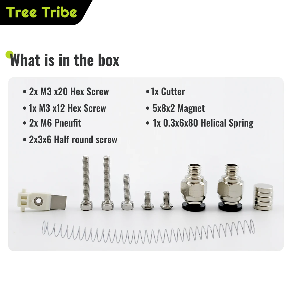 Tree Tribe HAFC V2 Hackman Automatic Filament Cutter Upgraded 3D Printer Replacement Part for Voron Bambu Creality Anycubic Flas