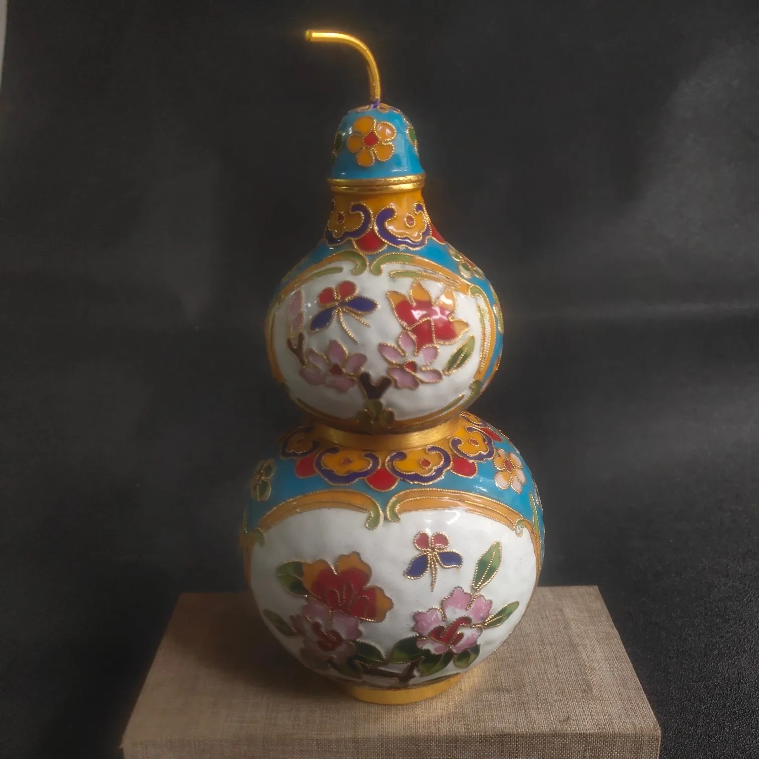 Bronze Enamel Cloisonne Gourd Antique Decorative Ornaments