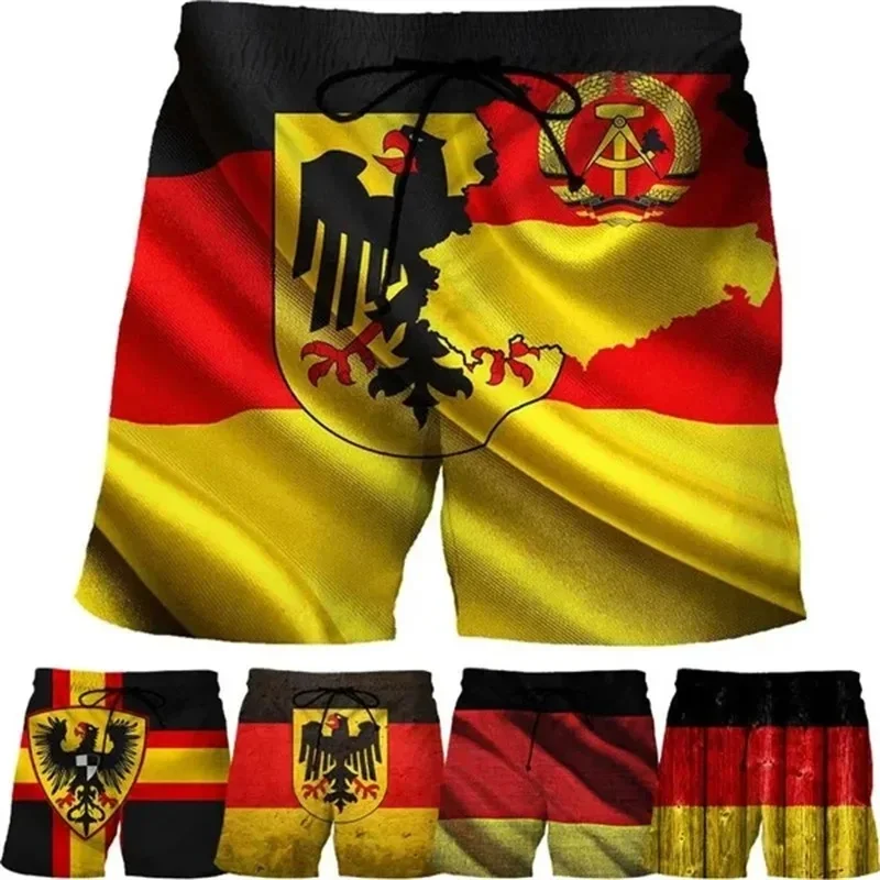 3D Printing Of The German National Emblem Flag Beach Shorts Men Casual Swimsuits Wear Children Fast Drying Swim Sports Sand