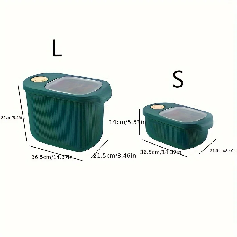 1pc 5KG/10KG Premium Rice Storage Container - Airtight, Moisture-Proof, Insect-Proof