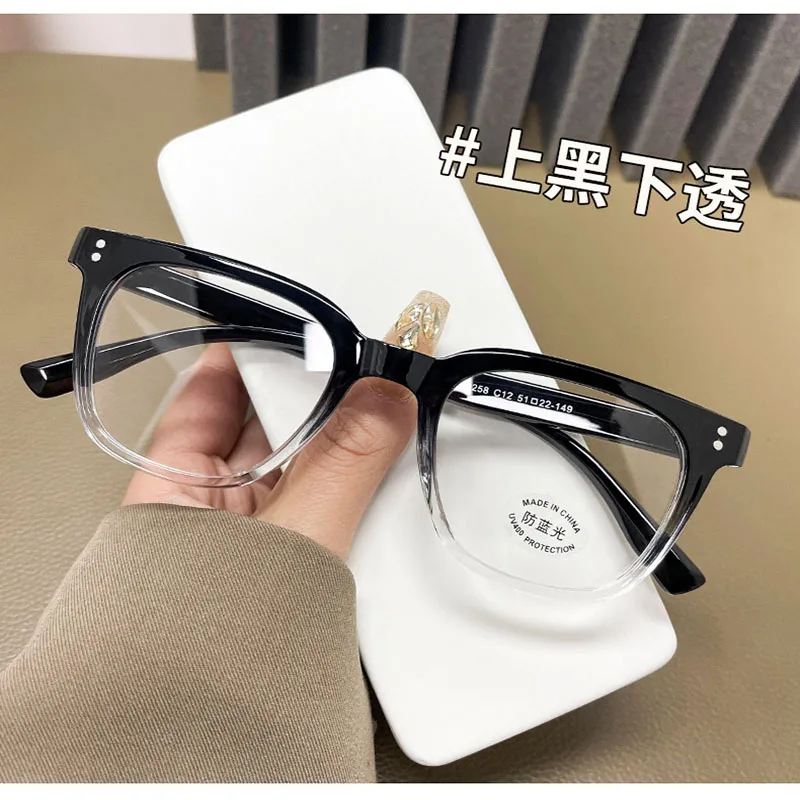 New Style Men’s Eyewear Frames Square Shape Blue Light Blocking Glasses Frames Women Fashion Decorative Glass