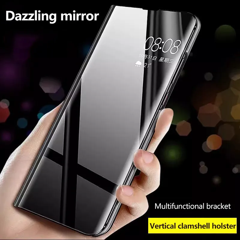 Luxury Clear Mirror Case For VIVO V19 V17 Indian Version S1 Pro V17Pro Y17 Y3 Y15 Y12 V9 Y85 Z1 Z1I Z3X Flip Stand Back Cover