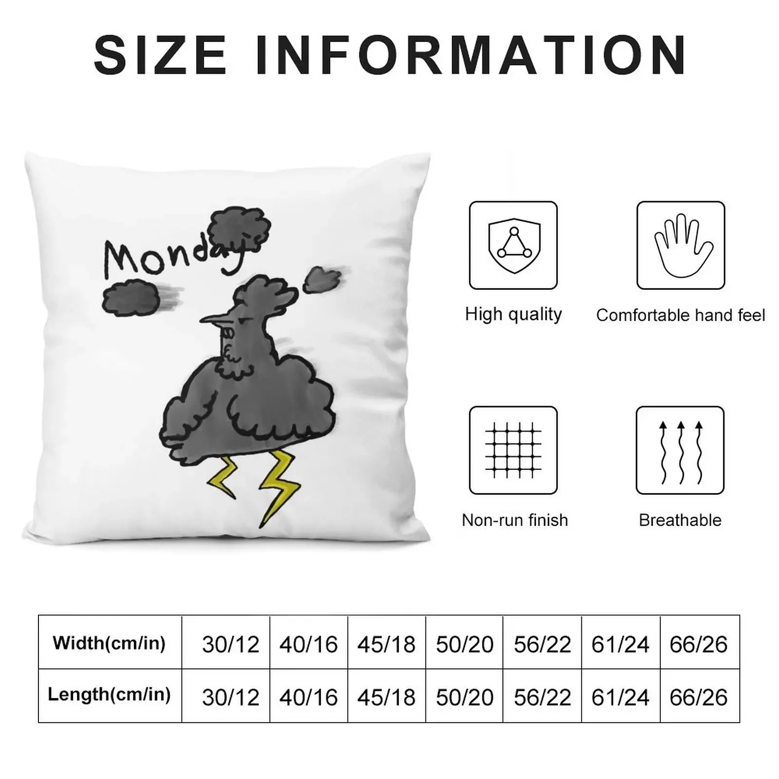 monday`s chicken Throw Pillow Luxury Living Room Decorative Cushions Cushion Cover pillow