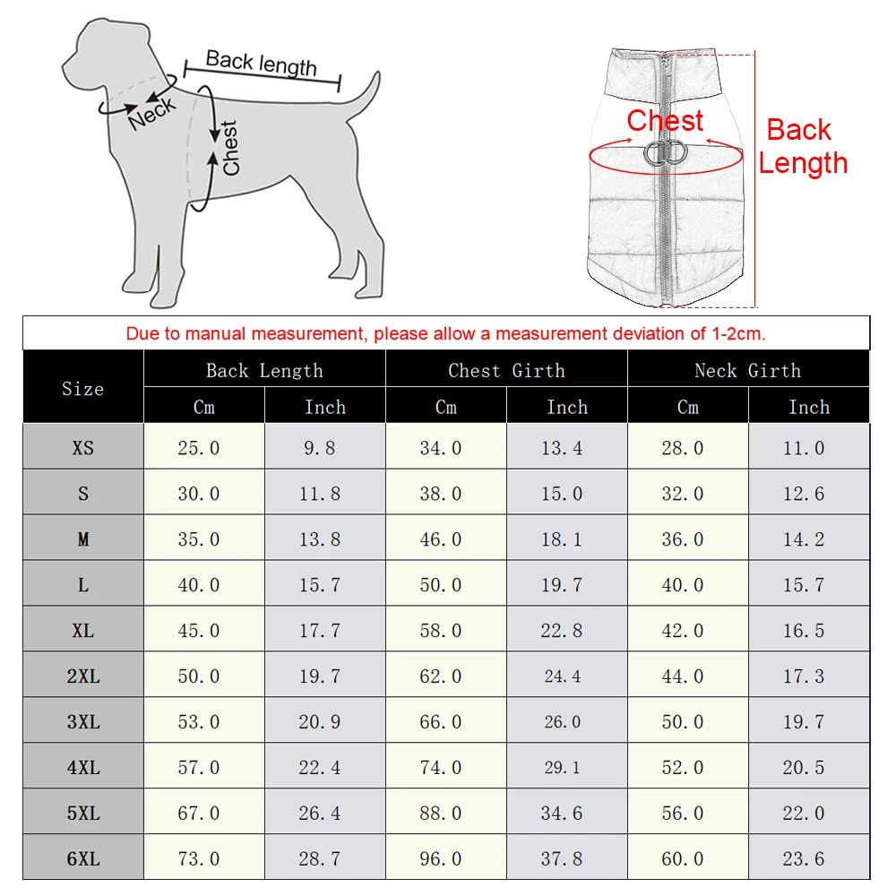 Winter Pet Dog Clothes Warm Big Dog Coat Puppy Clothing Waterproof Pet Vest Jacket For Small Medium Large Dogs Golden Retriever