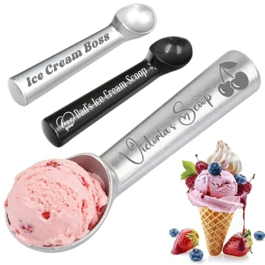 Personalized Ice Cream Scoop with Name, Custom One Piece Metal Scoop for Gelato Sorbet Cookie Dough Fruit, 7 Inches, Engraved N — купить у AliExpress WW