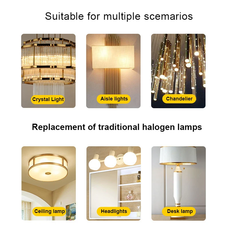 1-10pcs LED ceramic G9 corn lamp AC220V 3W super bright warm white light replacement 50W halogen lamp is suitable for chandelier