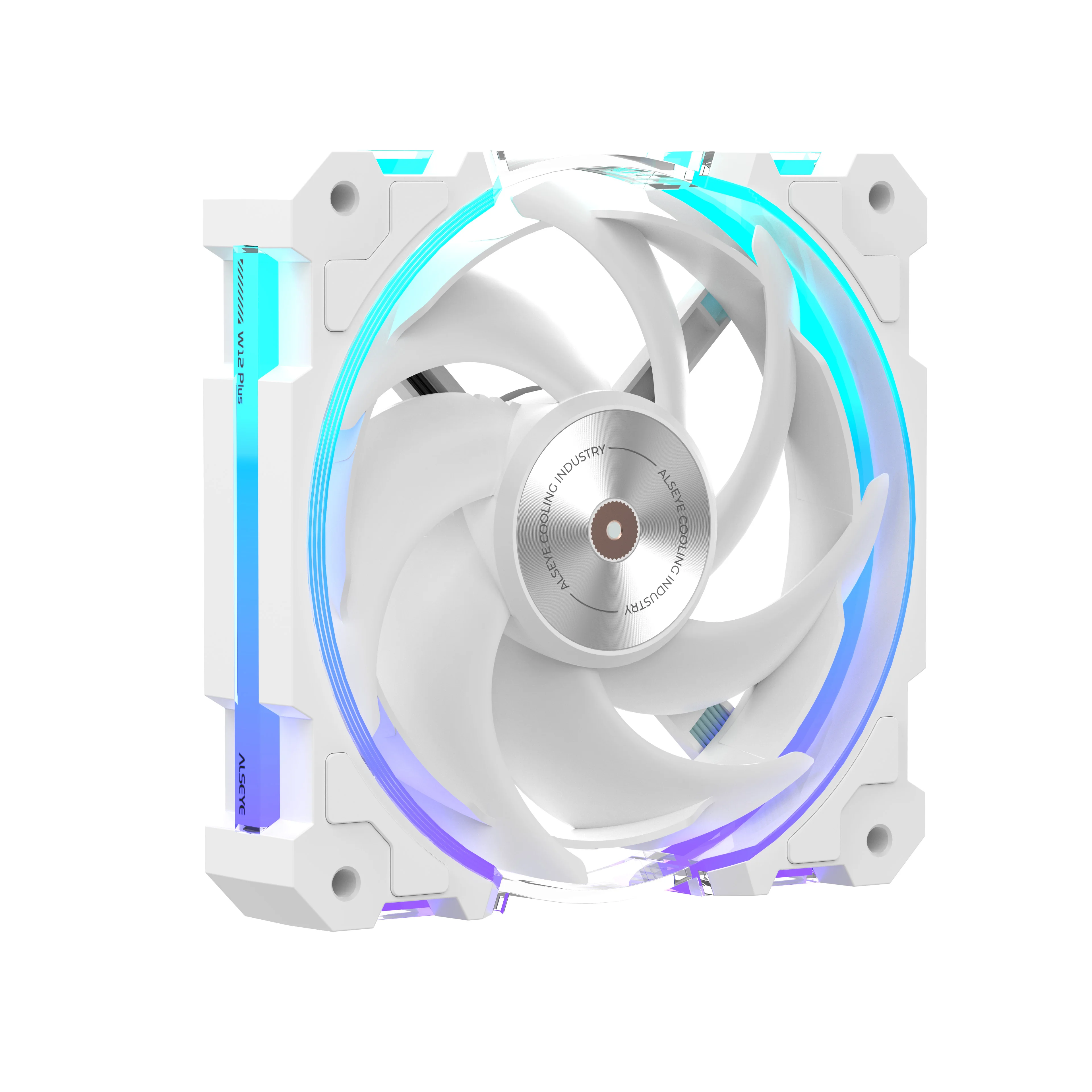 ALSEYE W12PLUS 12CM Computer Case Cooling Fan ARGB Light Synchronization PWM Intelligent Temperature Control Silent Fan