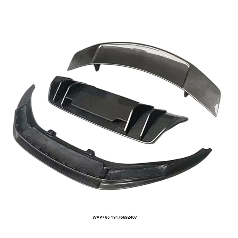 

V-style Full Kit Including Carbon Fiber Rear Diffuser Spoiler Wing Front Lip Car Body Kits for R8 V8 V10 2017-2019