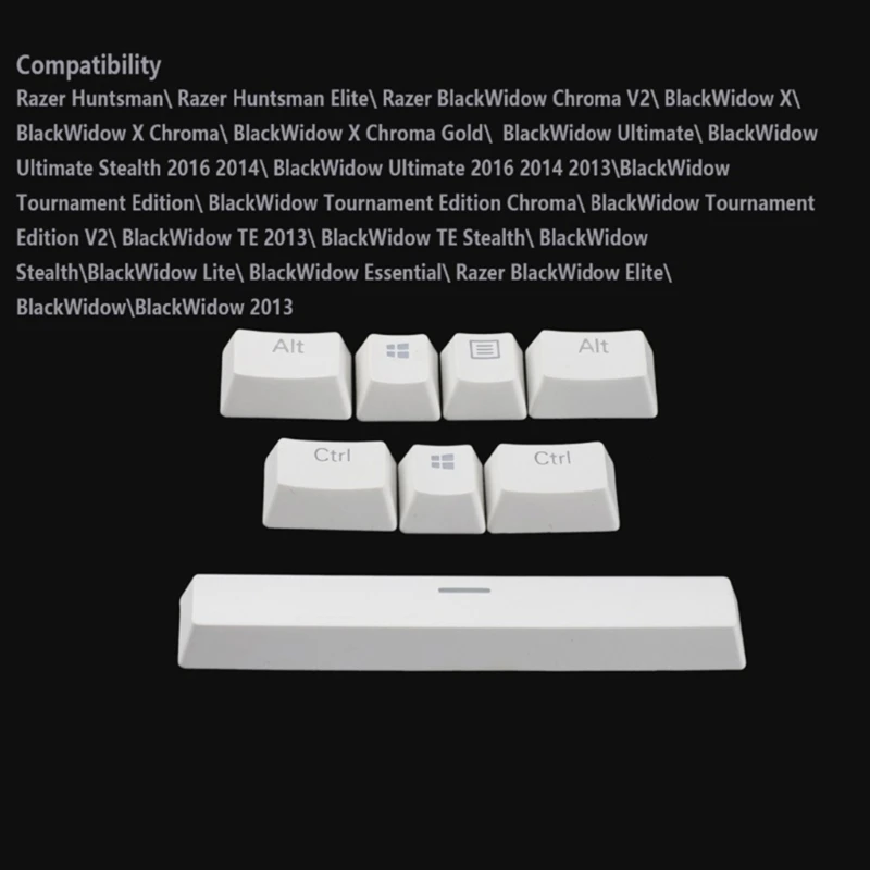 OEM Profile PBT 6U Space Keycap Backlight Keycap For Ra-zer BlackWidow Huntsman Cherry MX Mechanical Keyboard 8 Keys