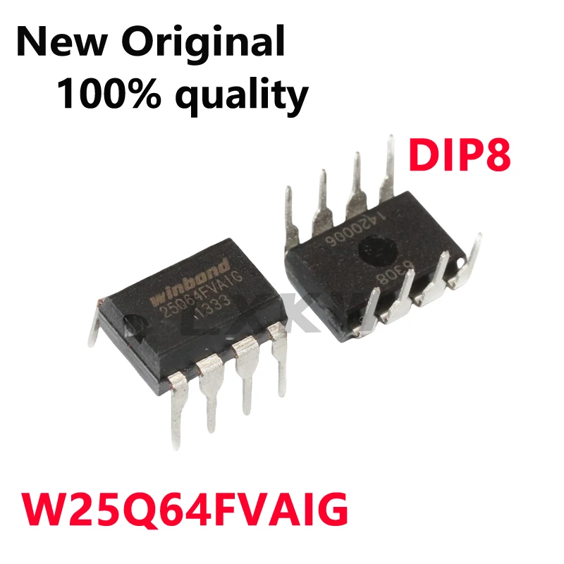 (5-10piece) New W25Q64FVAIG 25Q64FVAIG DIP-8 Motherboard BIOS chip In Stock