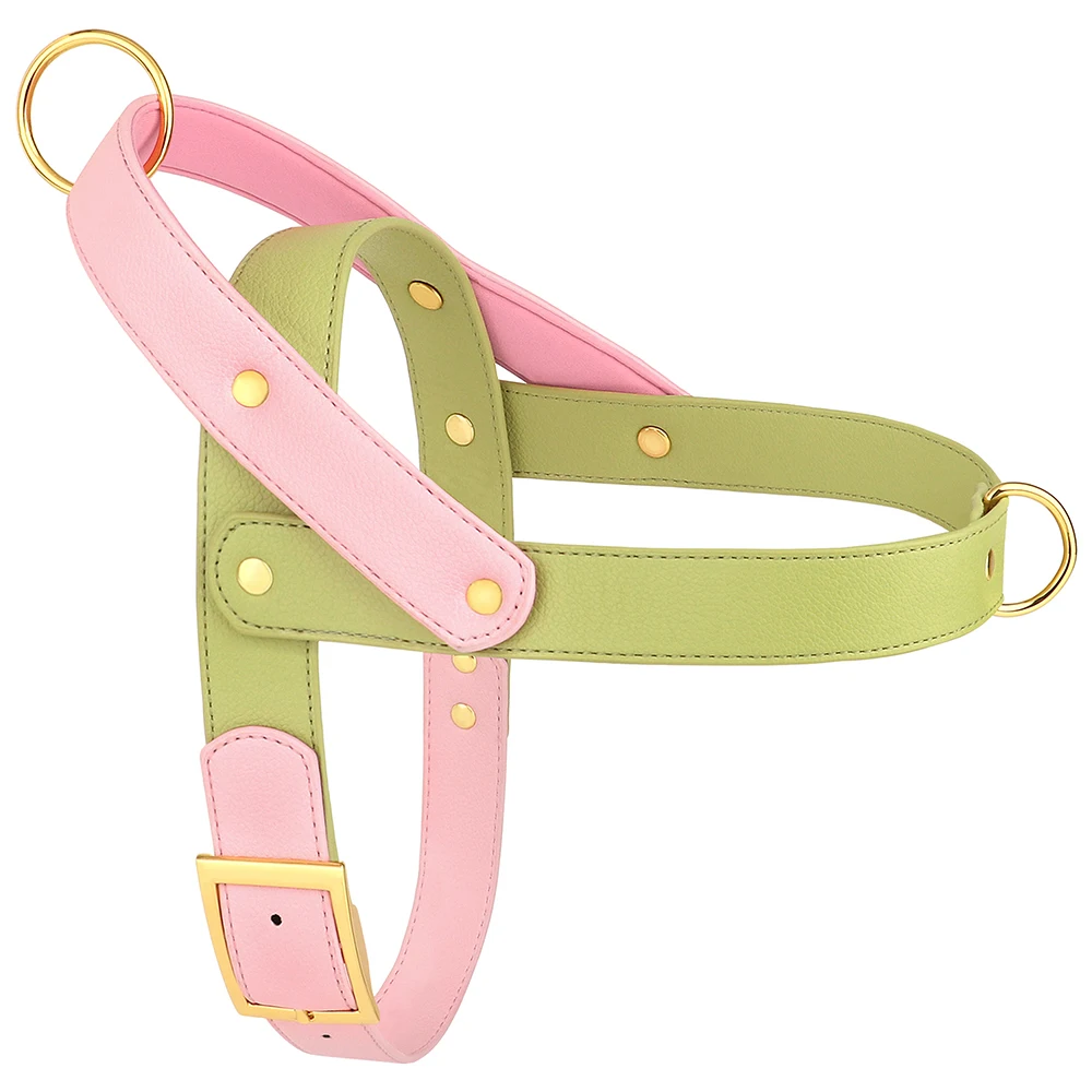 Leder Hunde geschirr No Pull Hunde geschirre Weste Soft Pet Walking Trainings westen stark für kleine mittelgroße Hunde Mops Pitbull