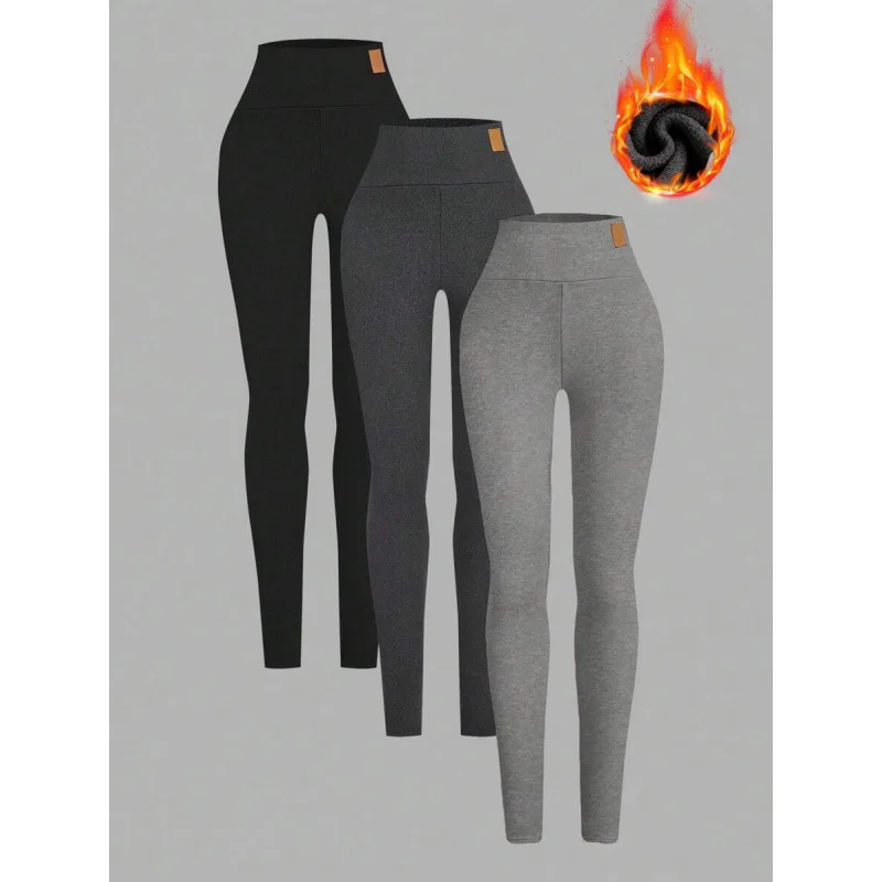 

Теплые брюки с высокой талией U 93808, женские базовые брюки, удобные, дышащие, модные, больших размеров, повседневные брюки