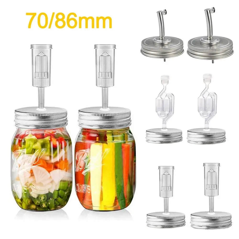 Wide Regular Mouth Jar Oil Spout Lid Can Lids with Airlock Mason Jar Lid for 70mm 86mm Jar Olive Cocktail Salad Dressing