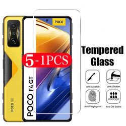 5-1Pcs Transparent film For Xiaomi Poco M5 M4 M3 M2 pro 5G NFC tempered glass M5s F4 F3 F2 X3 X4 GT C40 C31 X2 screen protector