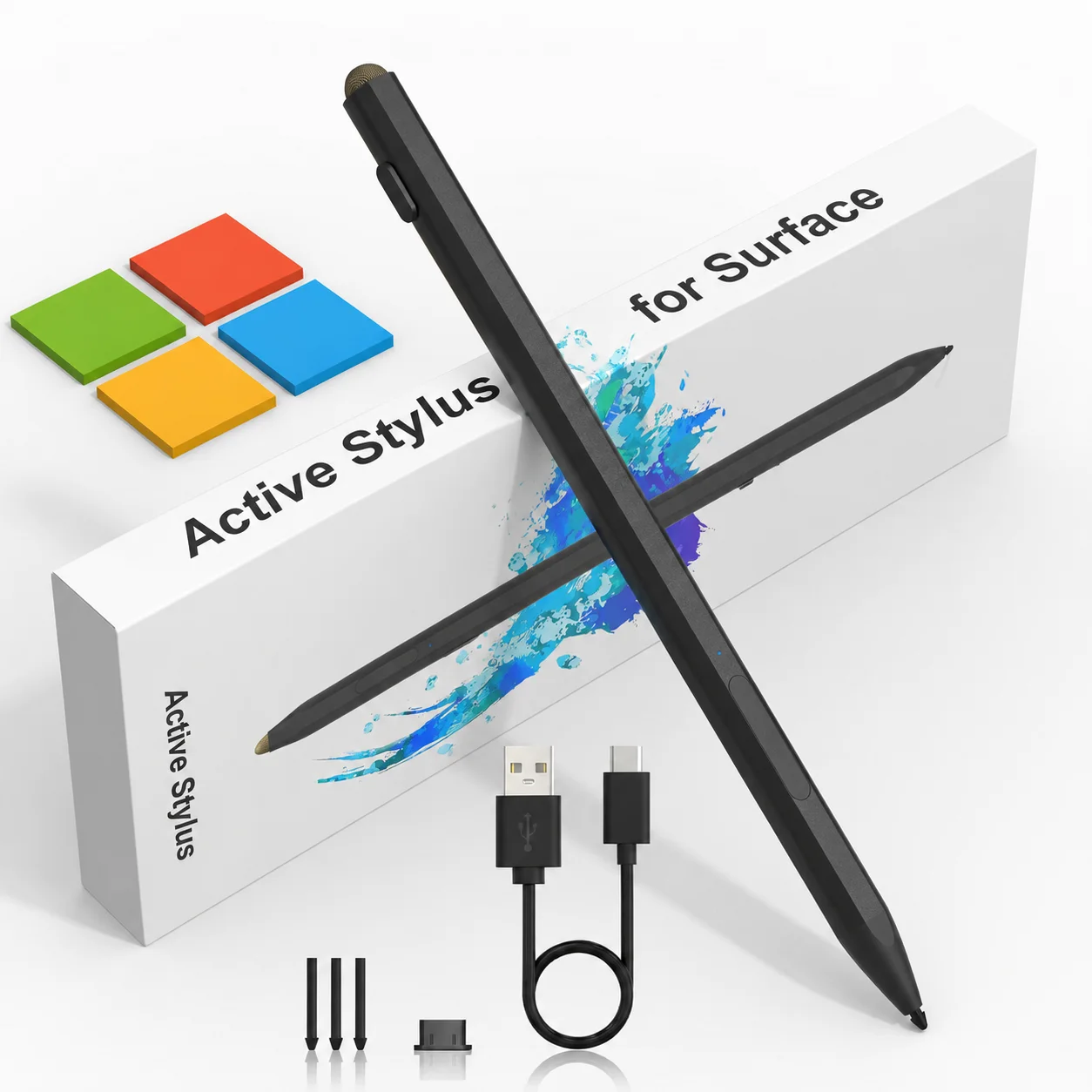 2026 Stylus Pen for Microsoft Surface with 4096 Pressure for Surface Pro 12/11/10/9/8/X/7/7+/6/5/4/3 Go 4/3/2 Laptop Touch Pen