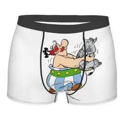 Custom Novelty Asterix And Obelix Boxers Shorts Panties Men's Underpants Comfortable Cartoon Briefs Underwear