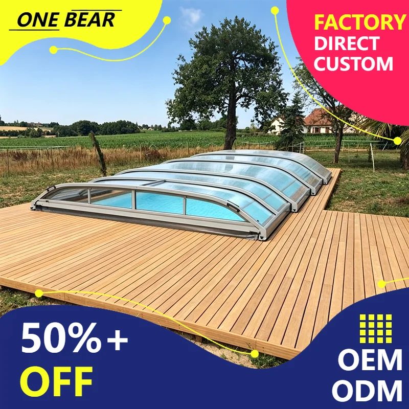 Any Size Custom Solid Aluminum Push Pull Pool Cover Household General Heat Insulate Shade Outdoor Lawn Court Pool Protect Top