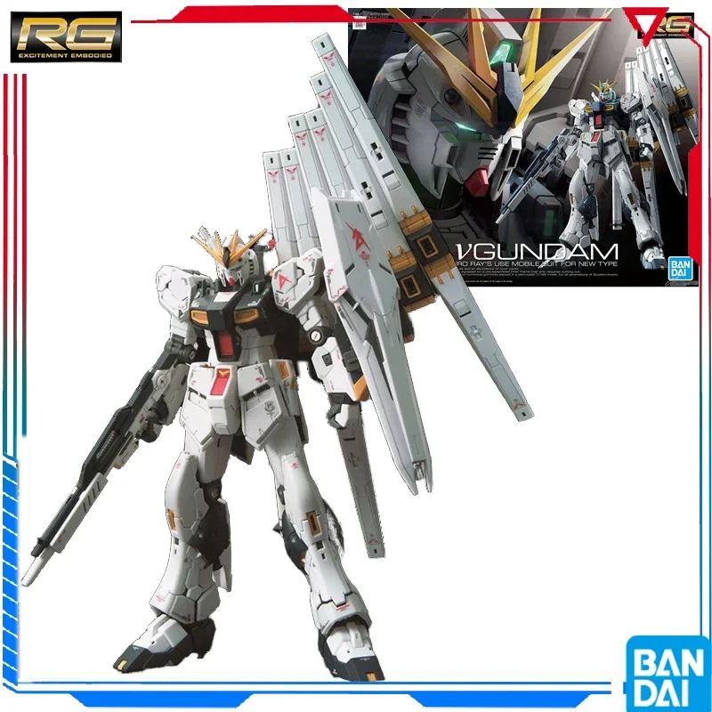 

Bandai Original GUNDAM RG Series RX-93 VGUNDAM Anime Action Figure Assembly Model Toys Collectible Model Ornaments Gifts