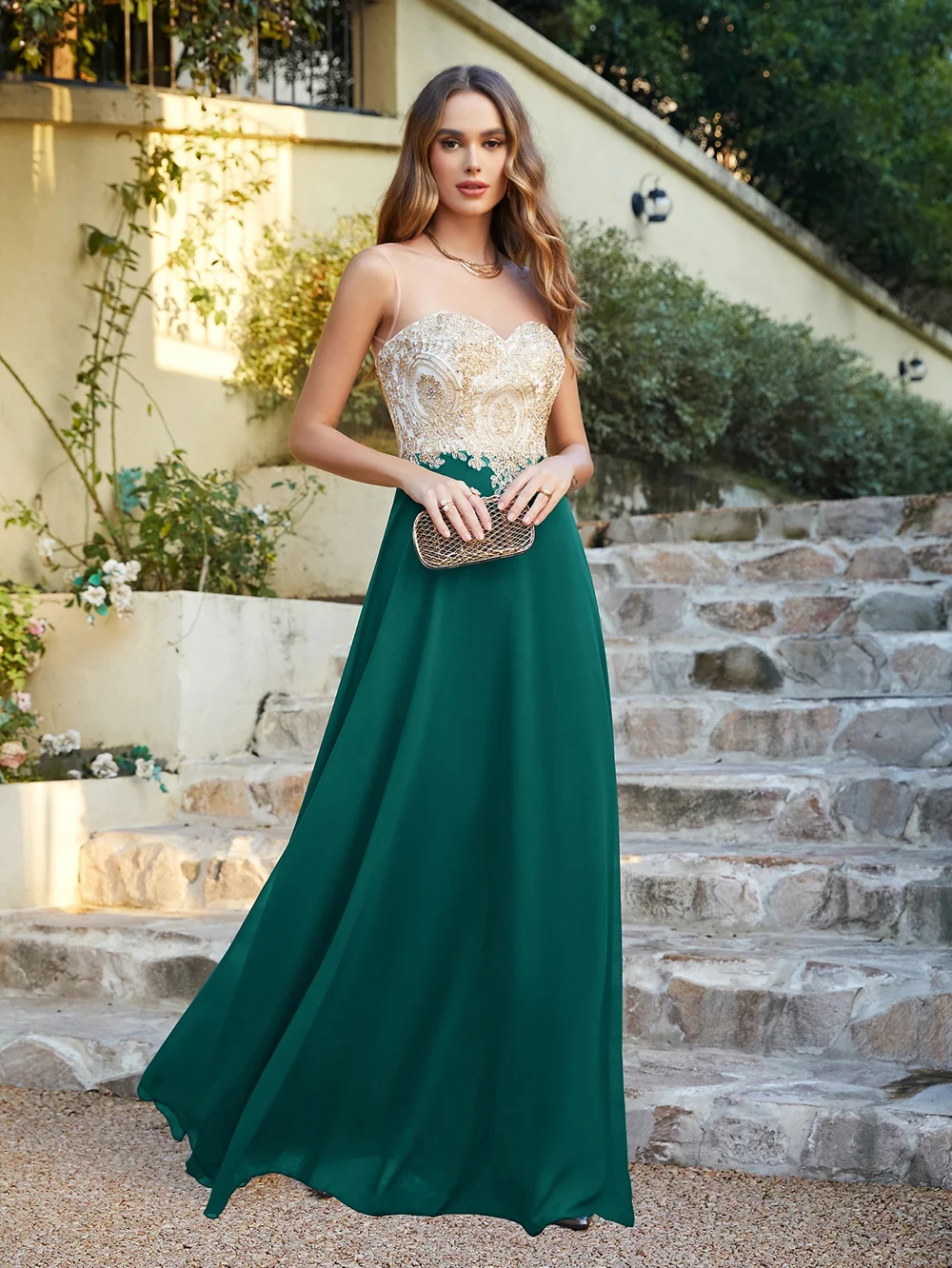 BABYONLINE 2025 Evening Dresses for Women Elegant Backless Robe de Soiree Sweetheart Appliques Long Wedding Party Prom Gowns