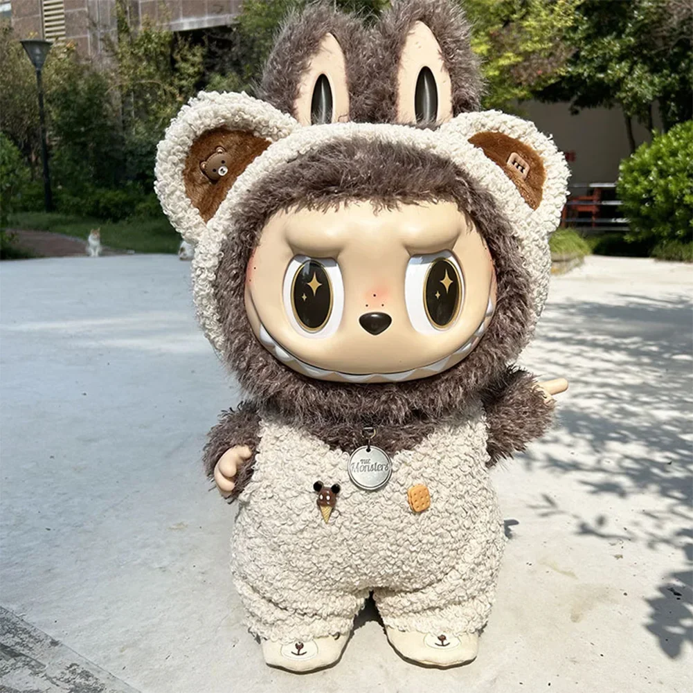 

for Korea Kpop Exo Labubu Idol for ZIMOMO Doll Circle Bear Onesie Suit ClothingPlush Doll'S 58cm Clothes Outfit Accessories