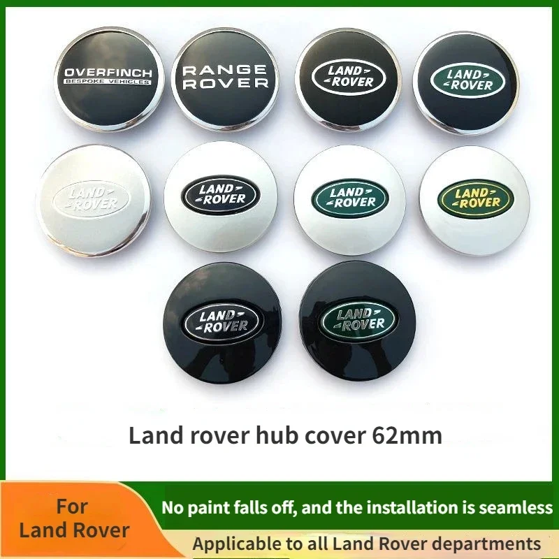 4pcs 62mm Wheel Center Cap Logo Hub Cover Badge Emblem For Land Rover Range Rover Freelander Defender Sport Evoque 3 4 L319 L462