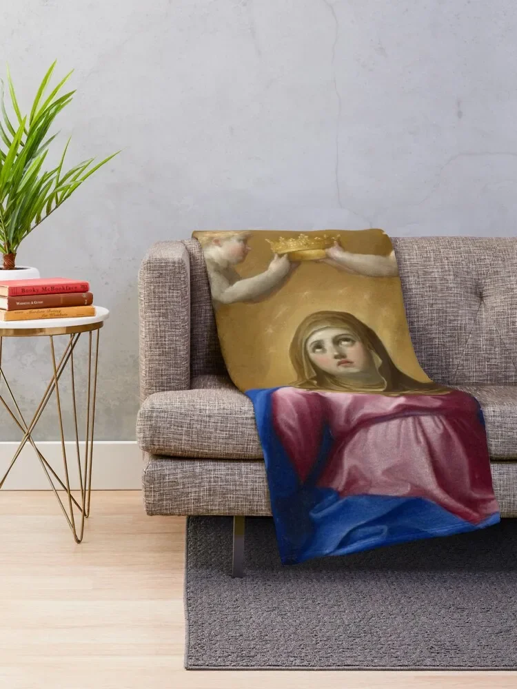 Virgin Mary Jesus Christ Angels Throw Blanket Single Beautifuls Sofas Plush Blankets